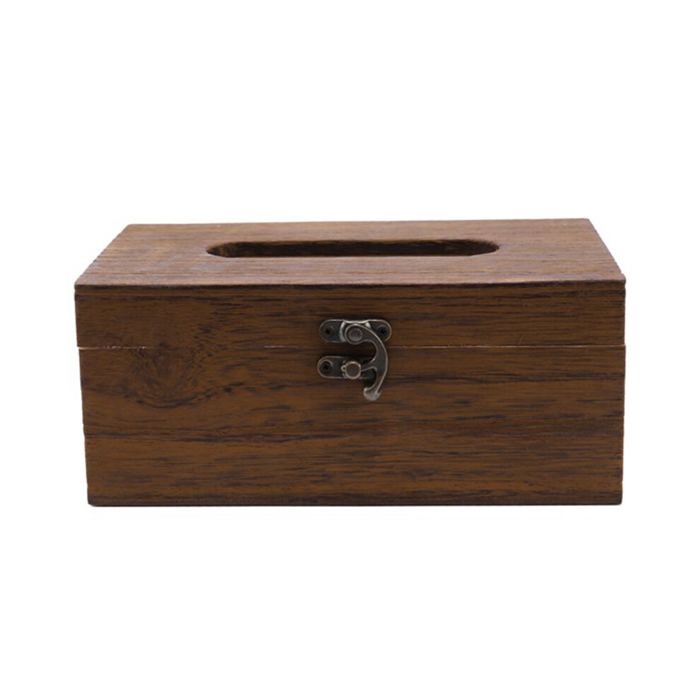 Retro Natural Wooden Tissue Box Toilet Paper Cover Case Napkin Holder Home Car Tissue Paper Napkin Case