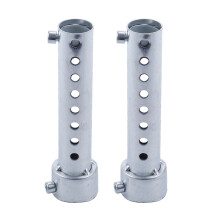 2X Silver Motorcycle Exhaust Can Muffler Insert Baffle DB 35mm x 140mm