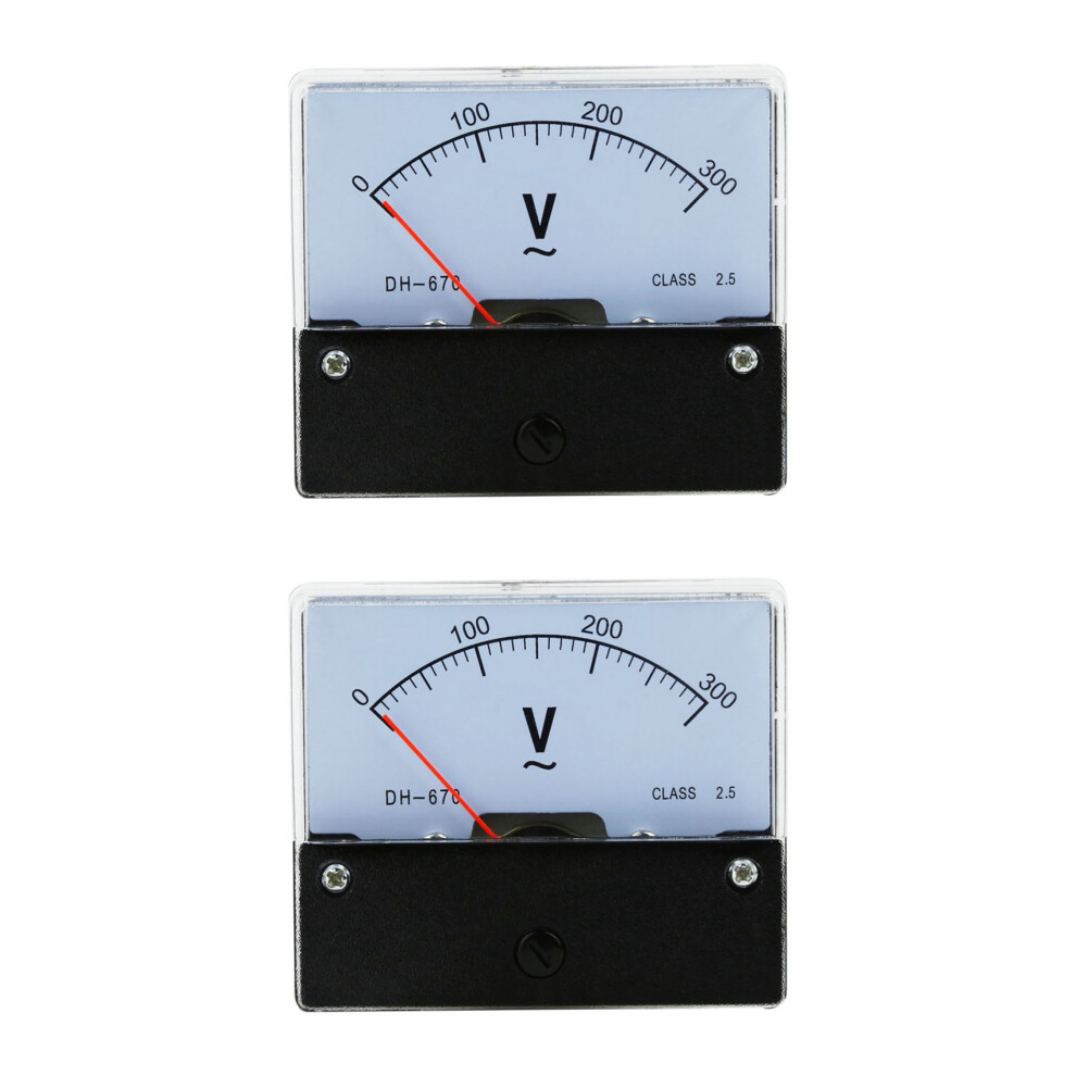 2X Ac 0-300V Gauge Analog Voltage Panel Meter Voltmeter Dh670 4851062722289