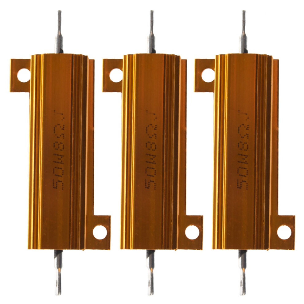 3X 50 Watt 8 Ohm 5% Aluminum Housed Wirewound Power Resistor 4851062720919