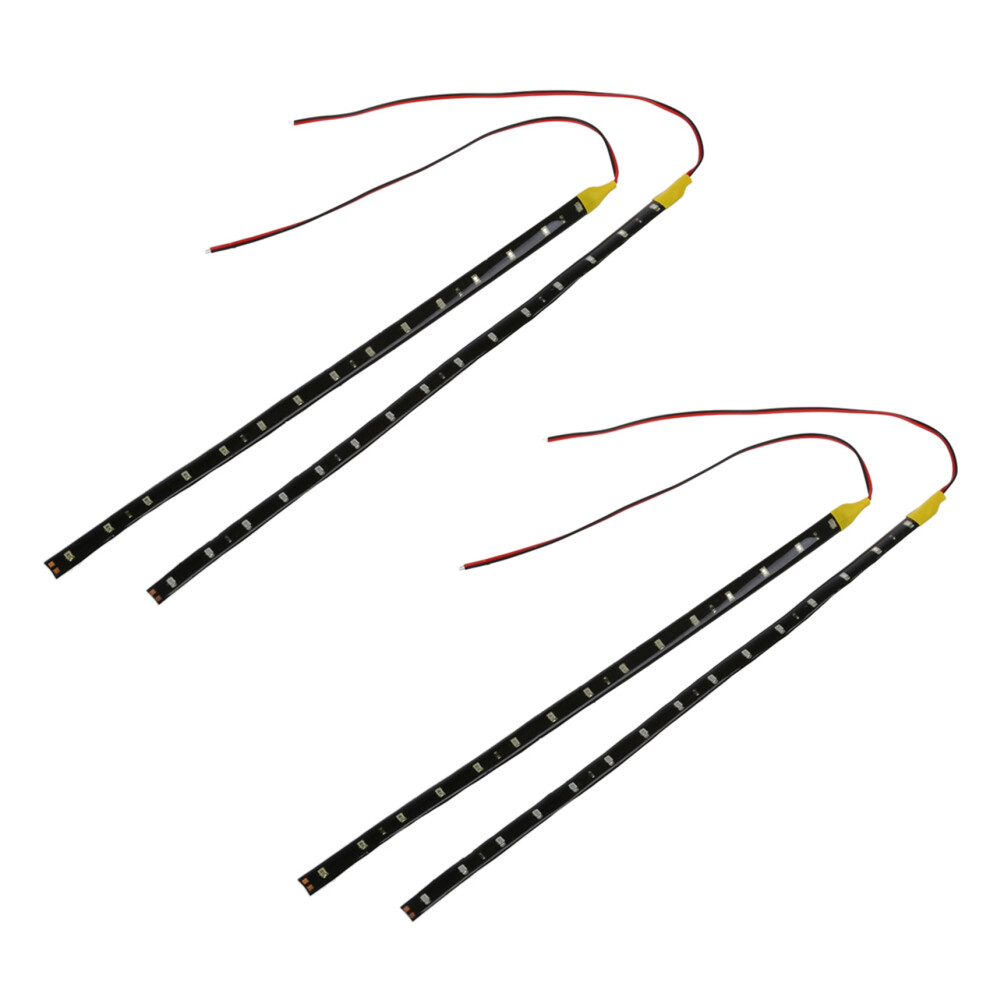 4Pcs 30Cm 15 Led Flexible Car Auto Strip Neon Lamp Light/Orange 4851062720735