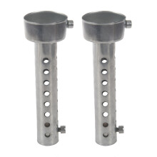 2X Silver Motorcycle Exhaust Can Muffler Insert Baffle DB 45mm x 140mm