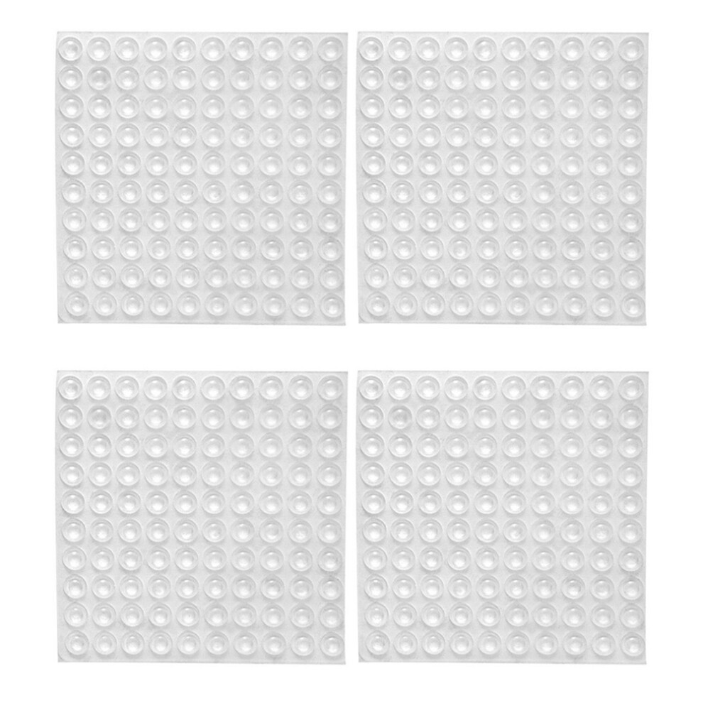 400X Transparent Adhesive Bumper Pads Self Stick Bumpers Sound Dampening Door Cabinet Buffer Pads, 8 X 2.5Mm 4851062718404