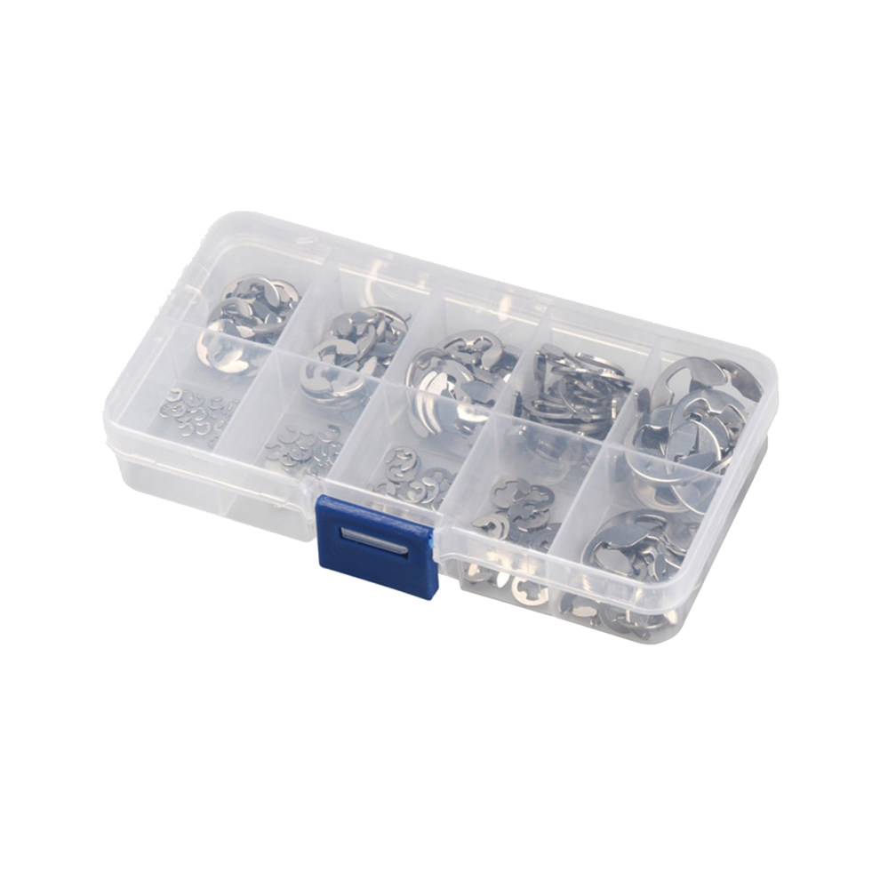 200 PCS 304 Stainless Steel E Clip Washer Assortment Kit Circlip Retaining Ring for Shaft Fastener M1.5-M10-image-OPC-PDQJZQB-NEW