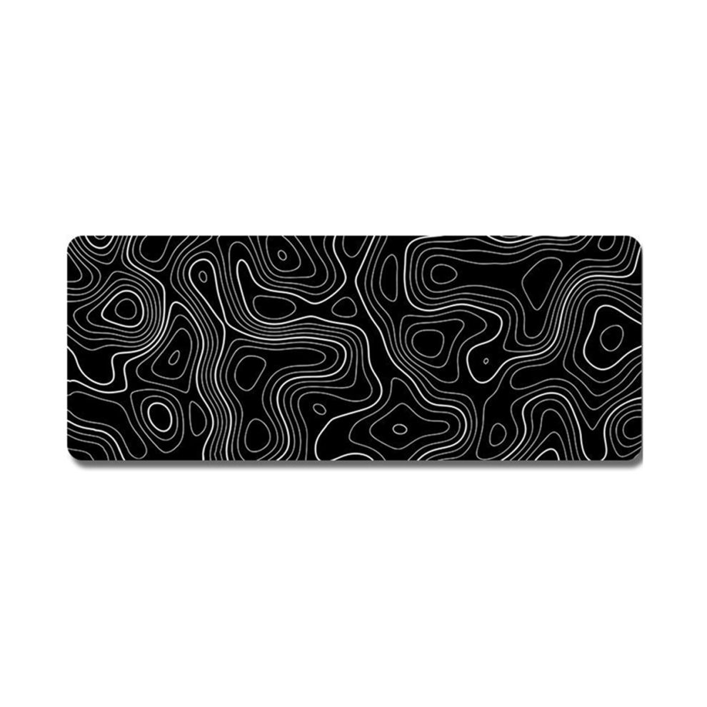 Topographic Contour Extended Big Mouse Pad Computer Keyboard Mouse Mat Mousepad With 3Mm Non- Base 4851062727659