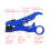 Multi- Coaxial Cable Stripper Cable TV Cable Stripper Wire Stripper Blue 4