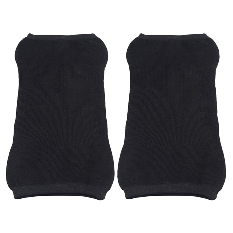 Jojomino Black 2 Pair Cashmere Knee Braces Supports Leg Warmer Winter Warm Thermal Cycling Ski Knee Brace Pad Thicken Knee Pads,