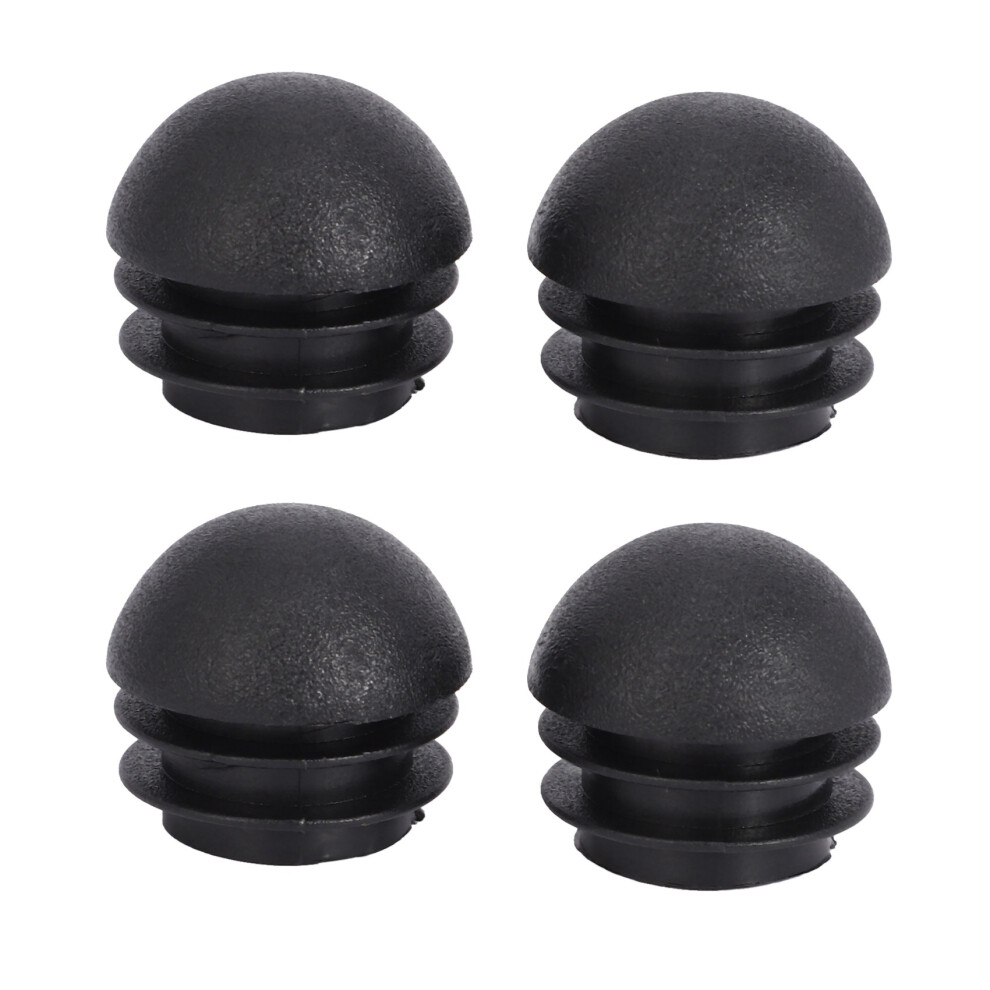 4 Pcs 25Mm Dia Plastic Round Tube Inserts End Blanking Caps Black 4851062722913