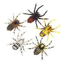 5 Pcs Soft Phantom Spider Bait,Bass Fishing Lure,3D Eyes Fishing Lure, Weedless Hook,for Bass Snakehead Pike Trout