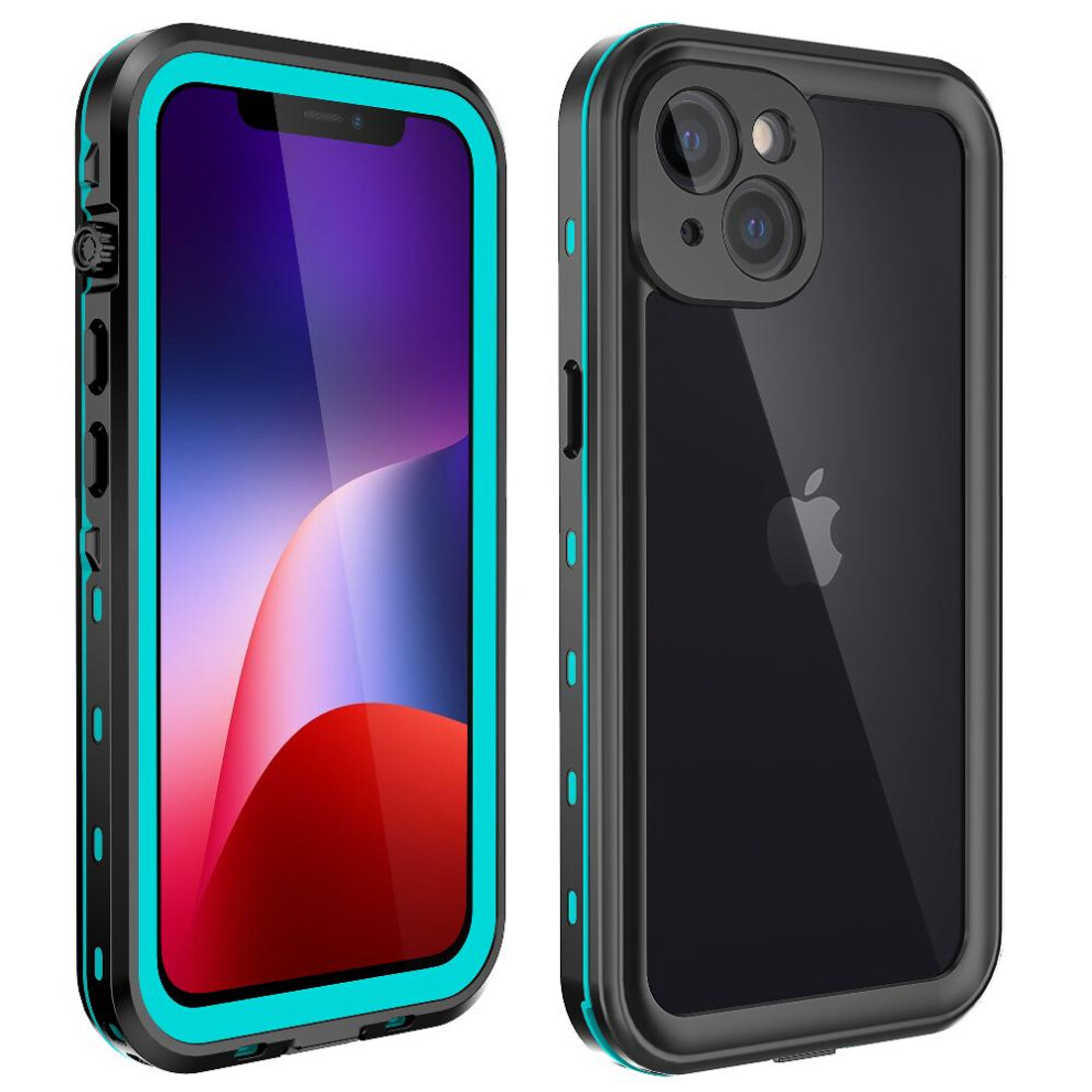 (Blue) Case For Iphone 13 12Ft Military Shockproof Waterproof Built Ip68 Waterproof Full In Screen Protector Blue 764762612344
