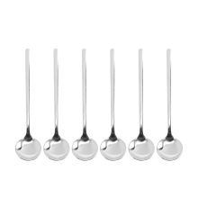 Stainless Steel 6Pcs Espresso Spoons Teaspoons for Coffee Sugar Dessert Cake Ice Cream Soup Antipasto (Silver)