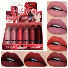 (6-color Matte Lipstick Set [24PCS]) 24pc Matte Lipstick Gift Set, Long-Lasting & Non-Stick Cup, Waterproof Lip Makeup, Velvet Lipstick Kit, 6 Assorted Colors, Ideal Gifts For Women