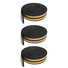 3X E Type Window Seal Door Seal Gasket Strip Sealing Tape 5M Black