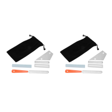 2X Guitar Fret Crowning File Leveling Tool Grinding Protectors Repair Part Set Guitar Repair Tool Accessories