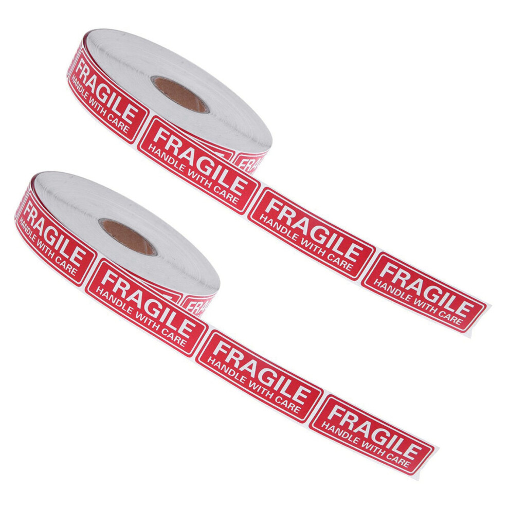 2 Roll/1000Pcs Fragile Stickers - Fragile Handle with Care Labels - for Moving, Shipping, Mailing
