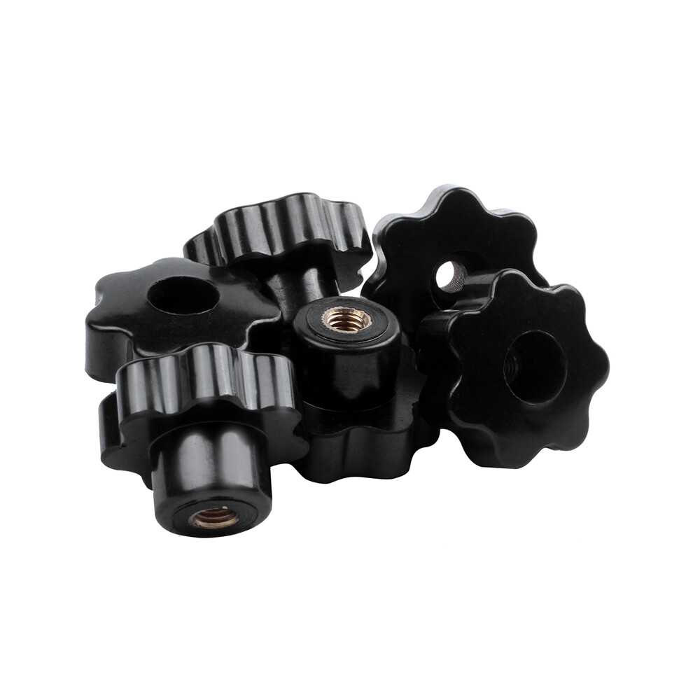 Machinery Latche Knurled Clamping Nuts Knob Grip M8 Female Thread 6Pcs 4851062744762