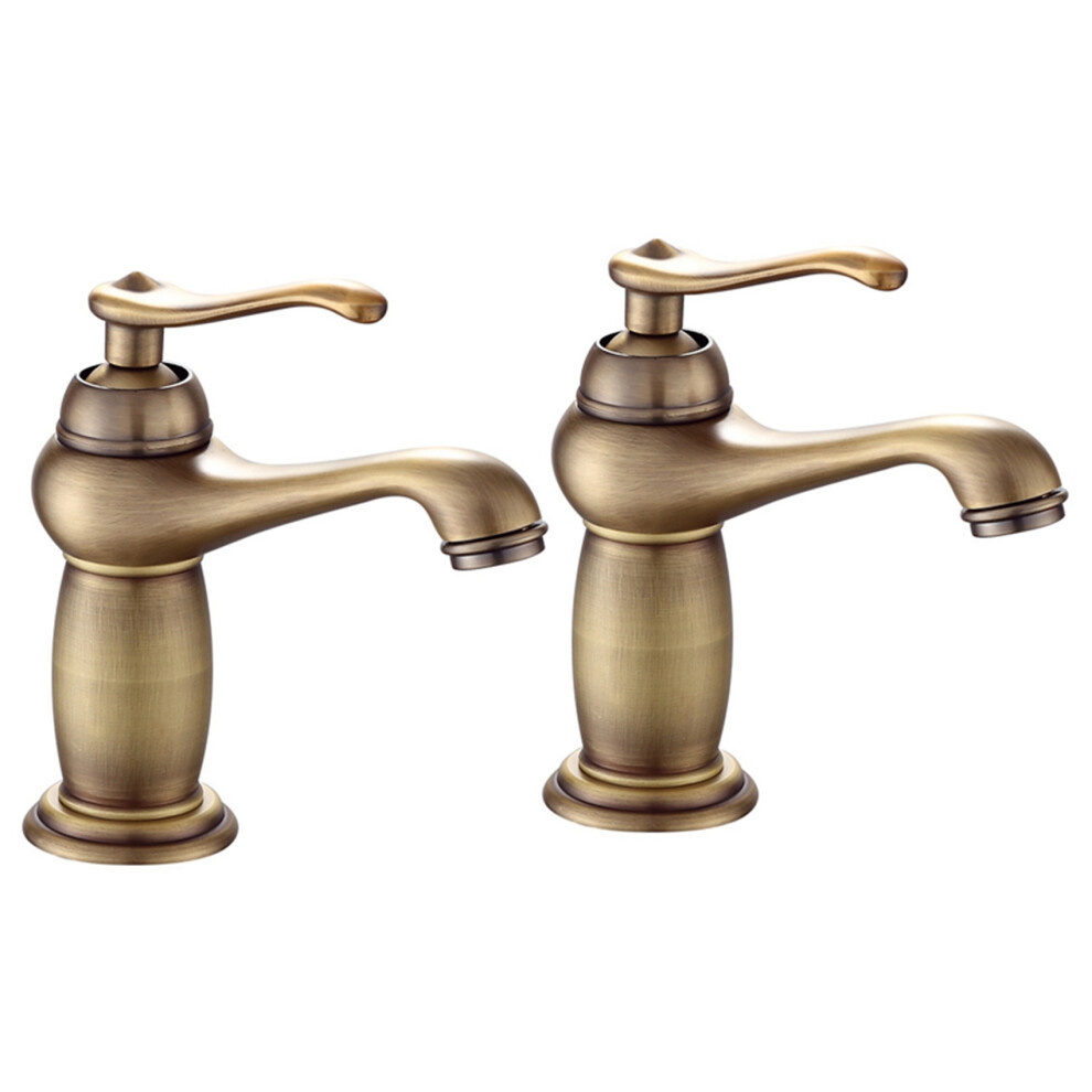 One Set Bath Tap Cool/Hot Tub Spout  Antique Brass Mixer Solid Copper Luxury Europe Style Tap Taps