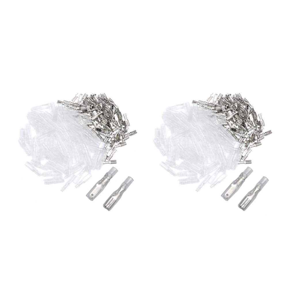 400Pcs Male/Female Spade Crimp Terminals Electrical Insulating Sleeve Wire Wrap Connector, 2.8Mm 4851062747435