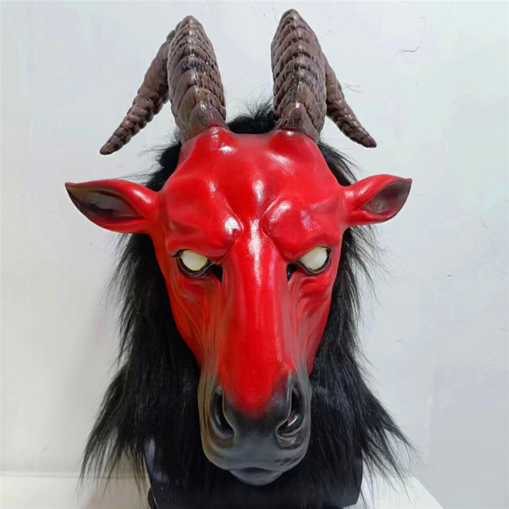 (B) Animal Head Mask Unicorn Horse Mask Deluxe Novelty Halloween Costume Party-image-OPC-PDQK9KM-NEW