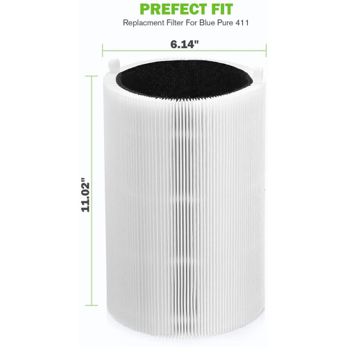 2X Replacement Filter for Blue Pure 411/411+ & 3210 Air Purifier Filter Activated Carbon Filter 2