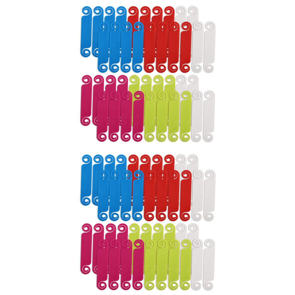 80Pcs Cable Labels Tags For Marking Wires Multicolored Cable Management Labels Clip Cord Cable Identification Marking 4851062750787