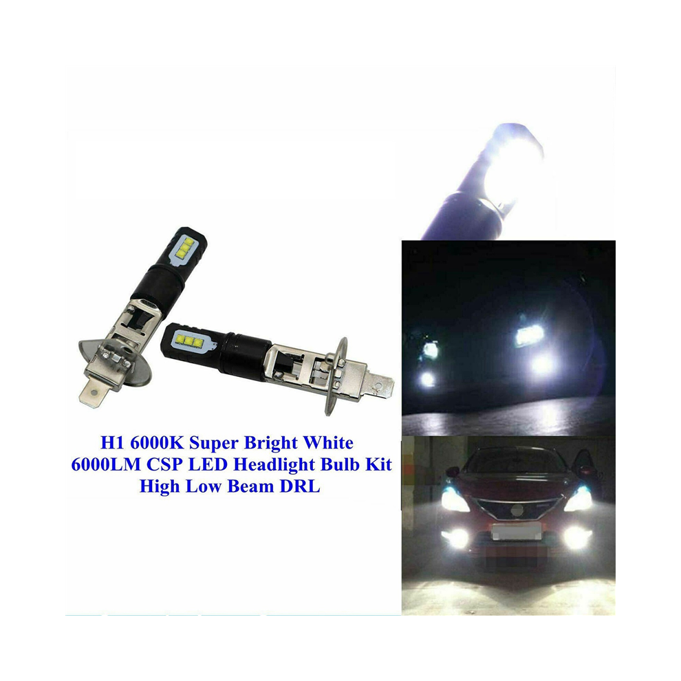 6X H1 6000K Super Bright 6000Lm Drl Led Headlight Bulb Kit High-Beam White 4851062750268