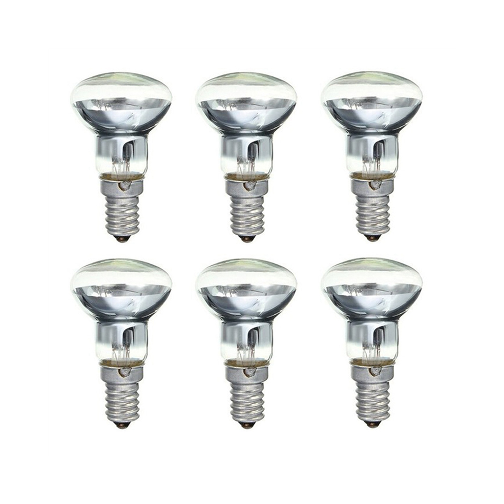 Replacement Lava Lamp E14 R39 30W Spotlight Screw in Light Bulb Clear Reflector Spot Light Bulbs Lava Incandescent 6Pcs