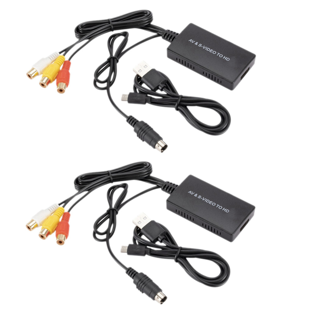 2X S-Video To Converter S-Video And 3Rca Cvbs Composite To Audio Video Converter Support 1080P 720P 4851062749163