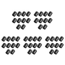 50Pcs Rubber End Caps 16mm ID PVC Round Tube Bolt Cap Cover Screw Thread Protectors Black