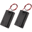 2 Pcs 3 x AAA 4.5V Battery Holder Case Box Wired ON/OFF Switch w Cover 6