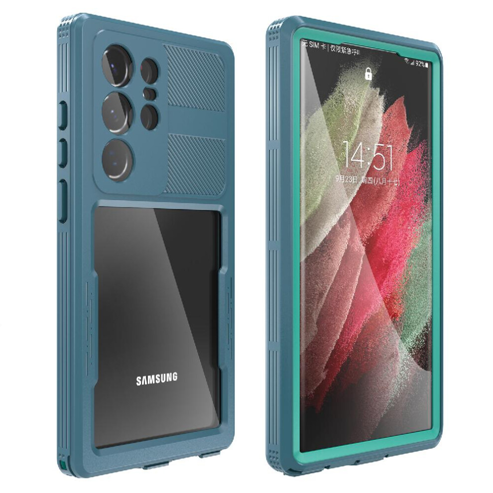 (Blue) Case For Samsung Galaxy S23 Ultra Ip68 Waterproof Full 12Ft Military Shockproof In Screen Protector Waterproof Built Blue 764762612887