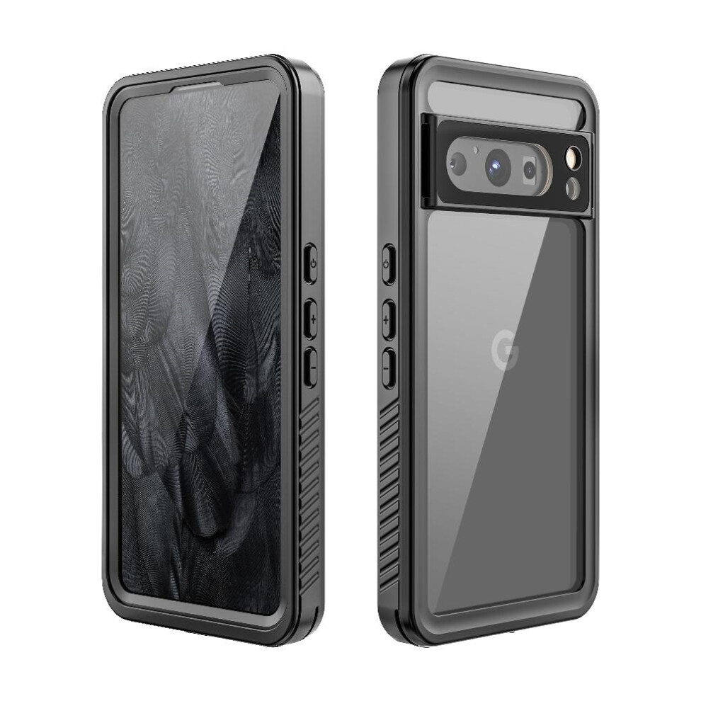 (Black) Case For Google Pixel 8Pro In Screen Protector Ip68 Waterproof Full 12Ft Military Shockproof Waterproof Built Black 764762613013