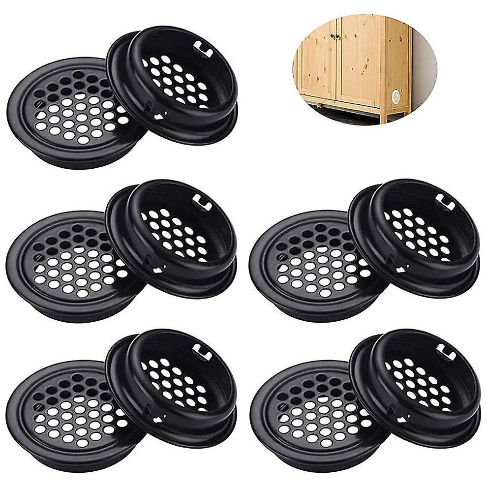 10 Pieces Round Stainless Steel Ventilation Grille Stainless Steel 9353840130774