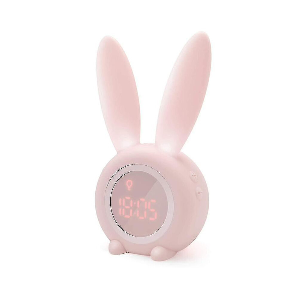 Children's Alarm Clock Cute Rabbit Children's Alarm Clock Creative Bedside Lamp Snooze Functio Light