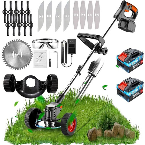 Metal Blade Cordless Strimmer 21v Grass Trimmers