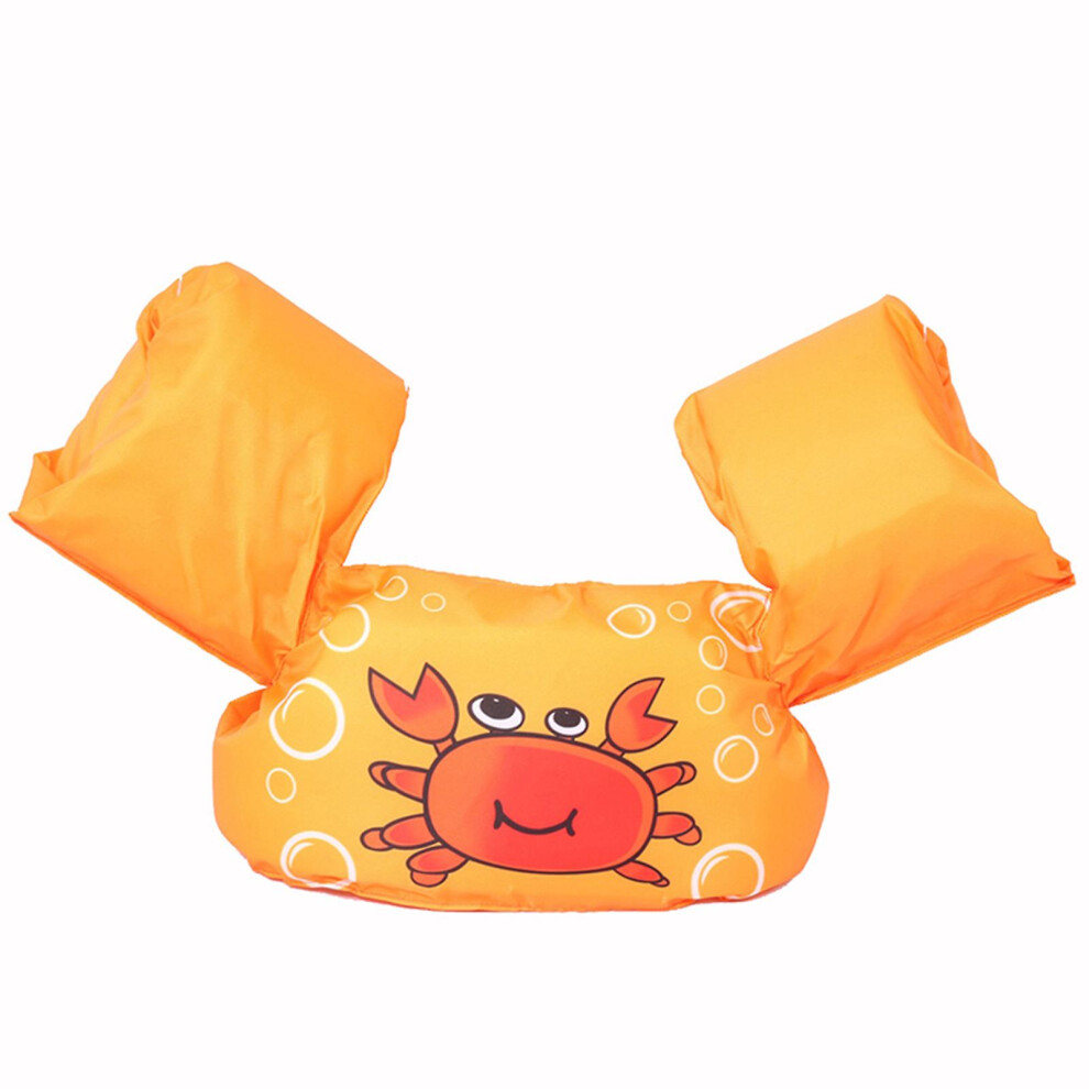 (Crab Yellow Bottom) Toddler Life Jacket Swim Vest Swim Floaties For Toddlers Girls And Boys Kids Swim