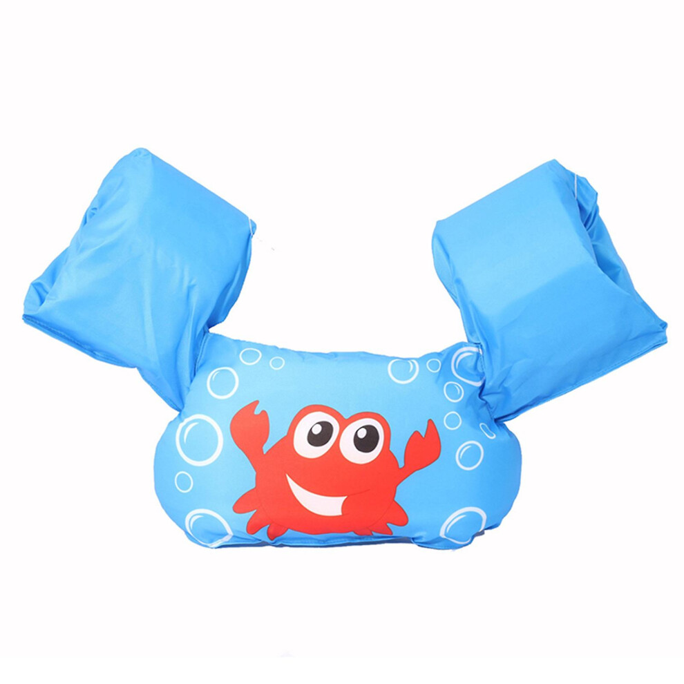 (Blue Crab) Toddler Life Jacket Swim Vest Swim Floaties For Toddlers Girls And Boys Kids Swim