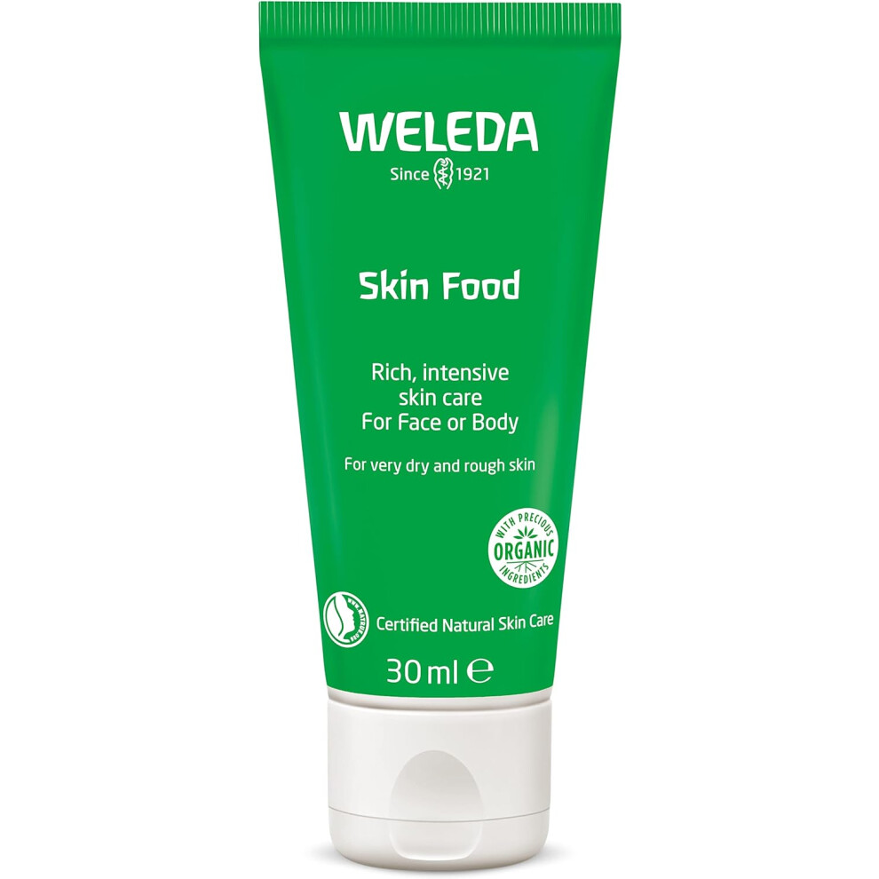 Weleda Skin Food for Dry Skin Rich Face & Body Moisturiser Dry Skin Cream w/ Organic Sunflower Seed Oil Soothing Body Cream Moisturiser Skin Care 30ml