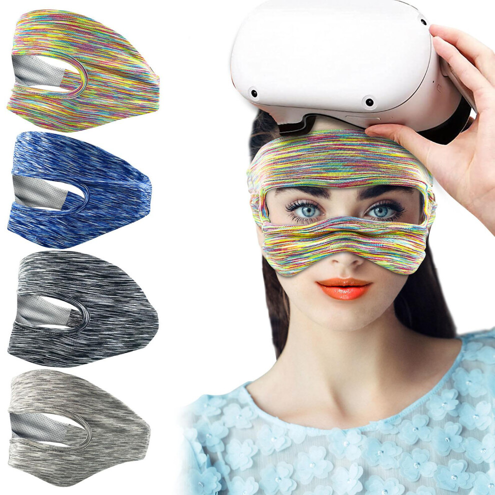 (4Pcs) Vr Eye Mask For Oculus Quest 3, Adjustable Breathable Vr Sweat Band For Meta Quest 3, For Meta Quest 3 Accessories 9353840135953