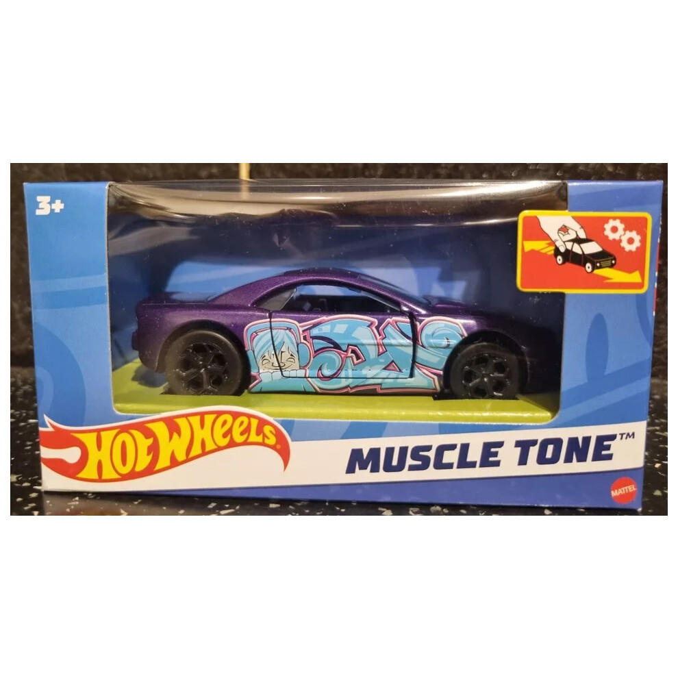 Mattel Hot Wheels Pull Back Speeder Cars 1:43 - Age 3+ MUSCLE TONE 2