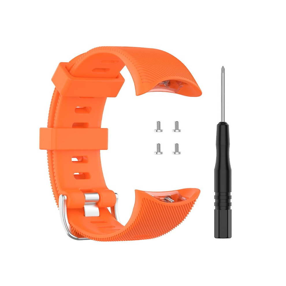 ( Strap) Replacement Watchband For Garmin Forerunner 45 / 45S Smart Watch Strap Silicone Watch Case For Garmin Forerunner 45 45S Bracelet Orange 4522139633967