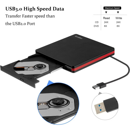 Mobiel extern DVD-station box usb3.0 extern DVD-station DVD-brander 2