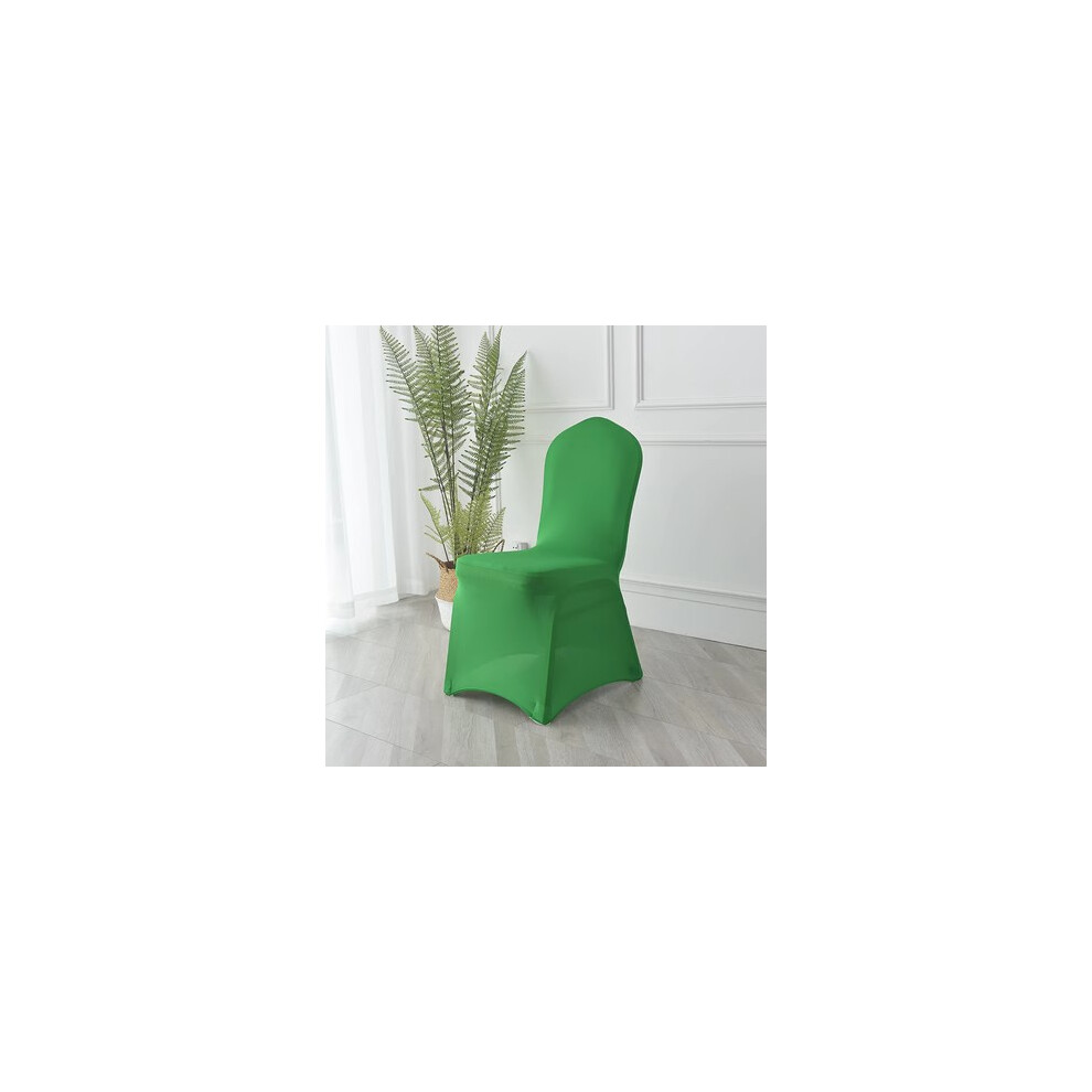 (Grass Green, 10 Pcs) Universal Chair Cover Spandex Stretch Slipcover