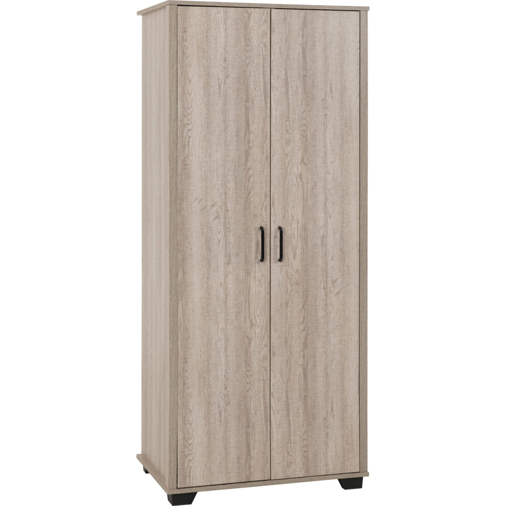 (2 Door Wardrobe) Oliver Bedroom Furniture Range in Light Oak Effect