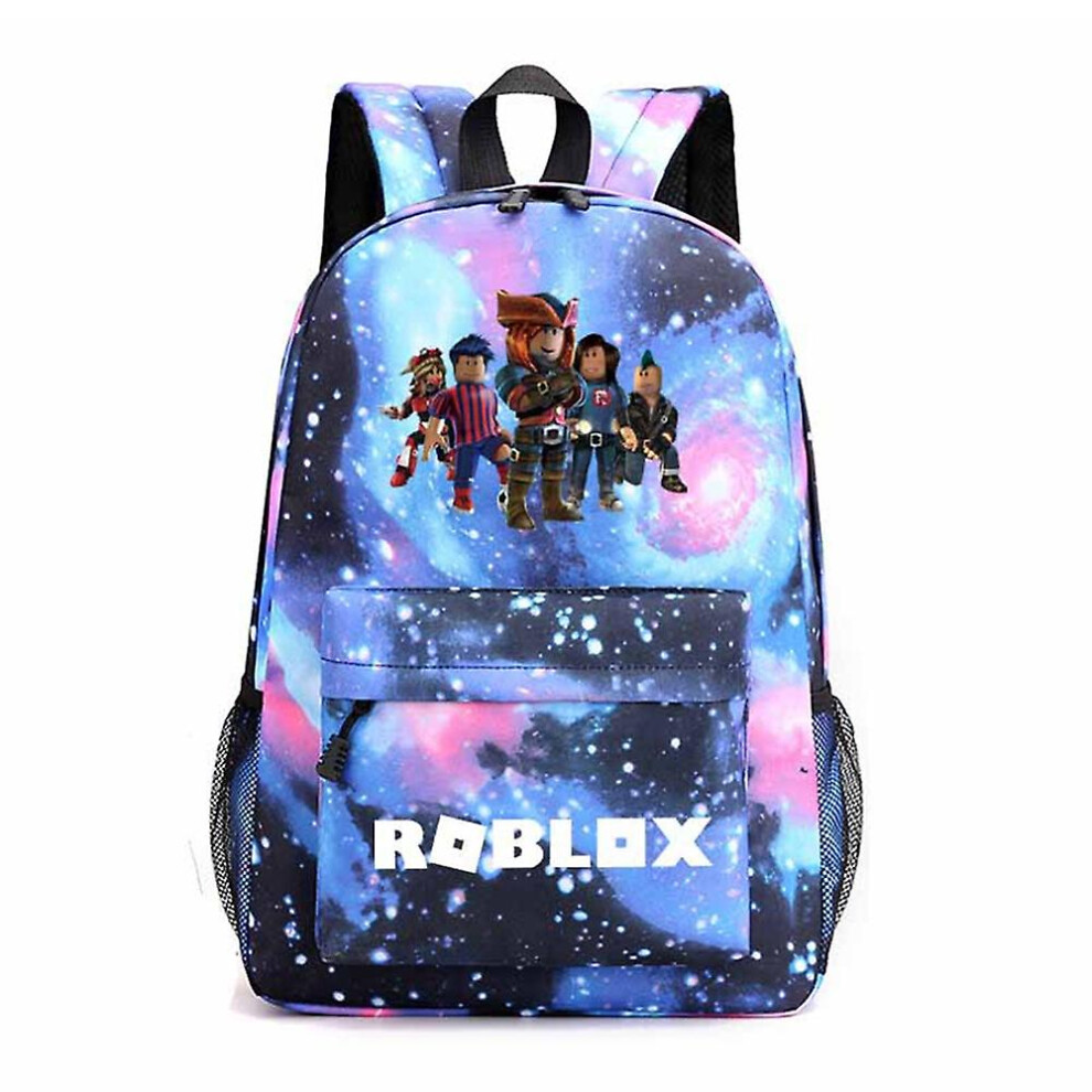 (Galaxy Blue) Roblox Galaxy Laptop Backpack For Teens Girls Boys Kids School Bags Bookbag Waterproof Lightweight College Travel Computer Rucksack Bags