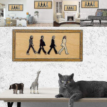 2024 New The Beatles Framed Abbey Road Portrait - Laser Cut 3d Wall Art On Baltic Birch