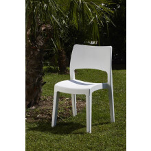 (White x1) Modern Garden Plastic Chair Set Patio Outdoor Furniture