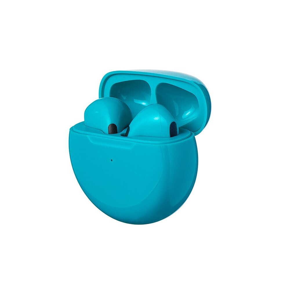 Maxpower ( Earbuds) Air Pro 6 Tws Wireless Headphones With Mic Fone Bluetooth Earphones Sport Sky Blue