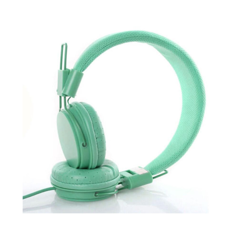 Maxpower (Green) Kids Wired Ear Headphones Stylish Headband Earphones For Ipad Tablet Kid Green
