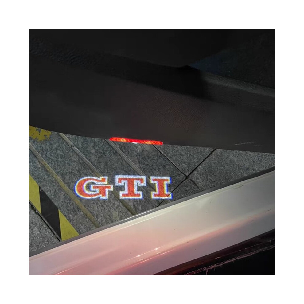 (GTI) LED Car Door Logo Ghost Shadow Projector Light For VW Golf 5 6 7 MK5 MK6